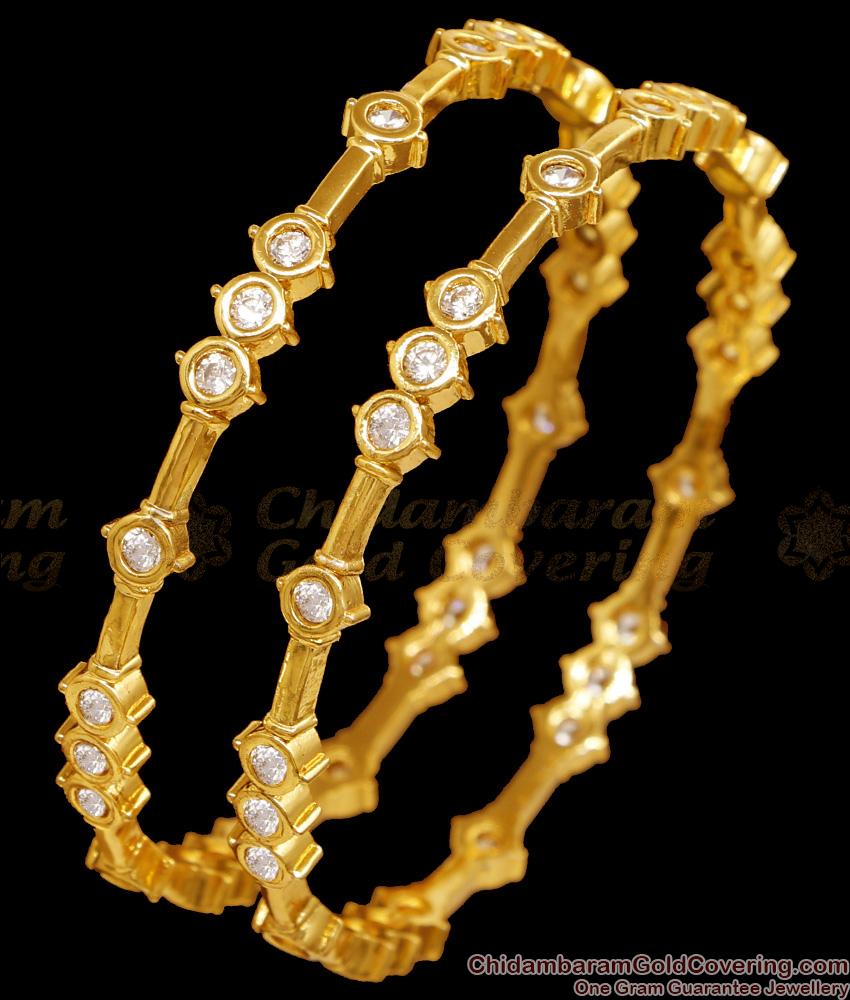 BR2583-2.10 Elegant Gold Imitation Bangle White Stone Guaranteed Jewelry BR2583-2.10 Elegant Gold Imitation Bangle White Stone Guaranteed Jewelry
