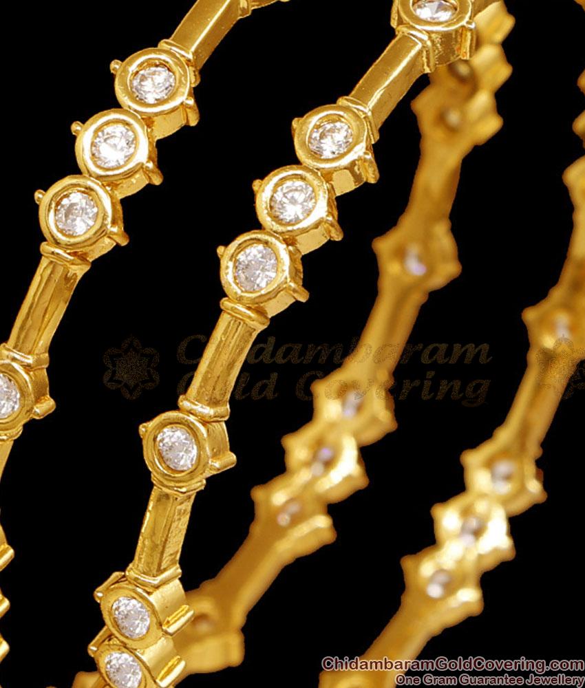 BR2583-2.10 Elegant Gold Imitation Bangle White Stone Guaranteed Jewelry BR2583-2.10 Elegant Gold Imitation Bangle White Stone Guaranteed Jewelry