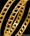 BR2584-2.8 Trendy Ruby Stone Fancy Gold Plated Bangle Designs Online BR2584-2.8 Trendy Ruby Stone Fancy Gold Plated Bangle Designs Online
