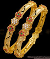 BR2590-2.8 High Quality Kada Type Gold Plated Bangle With Stone BR2590-2.8 High Quality Kada Type Gold Plated Bangle With Stone