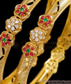 BR2590-2.8 High Quality Kada Type Gold Plated Bangle With Stone BR2590-2.8 High Quality Kada Type Gold Plated Bangle With Stone