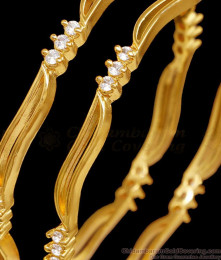 BR2596-2.4 Set Of Two Diamond Bangle Design For Women BR2596-2.4 Set Of Two Diamond Bangle Design For Women