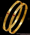 BR2623-2.4 Size New Arrival Red Enamel Pattern Gold Bangle For Women