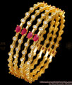 BR2632-2.6 Buy Set Of Four Ruby White Stone Gold Plated Bangle For Wedding BR2632-2.6 Buy Set Of Four Ruby White Stone Gold Plated Bangle For Wedding