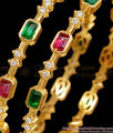 BR2640-2.6 Buy Set Of Two Designer Multi Stone Bangle 1 Gram Gold Jewelry BR2640-2.6 Buy Set Of Two Designer Multi Stone Bangle 1 Gram Gold Jewelry