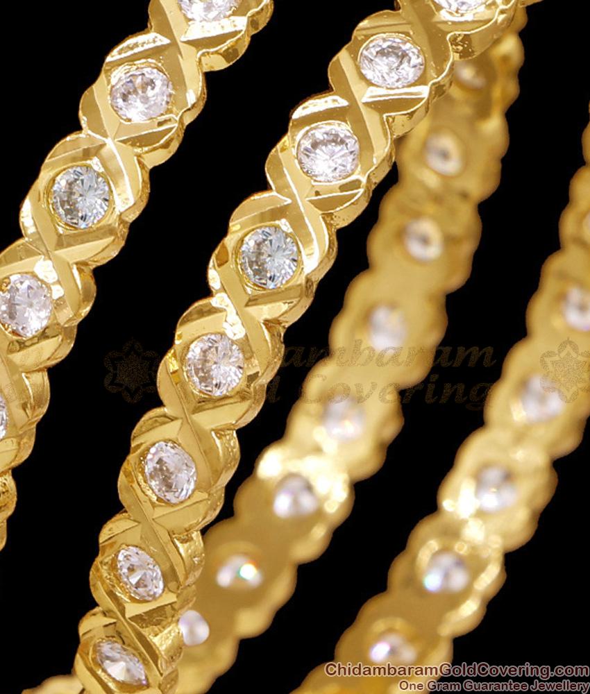 BR2697-2.8 Size Full White Stone Original Impon Bangle Design Online BR2697-2.8 Size Full White Stone Original Impon Bangle Design Online