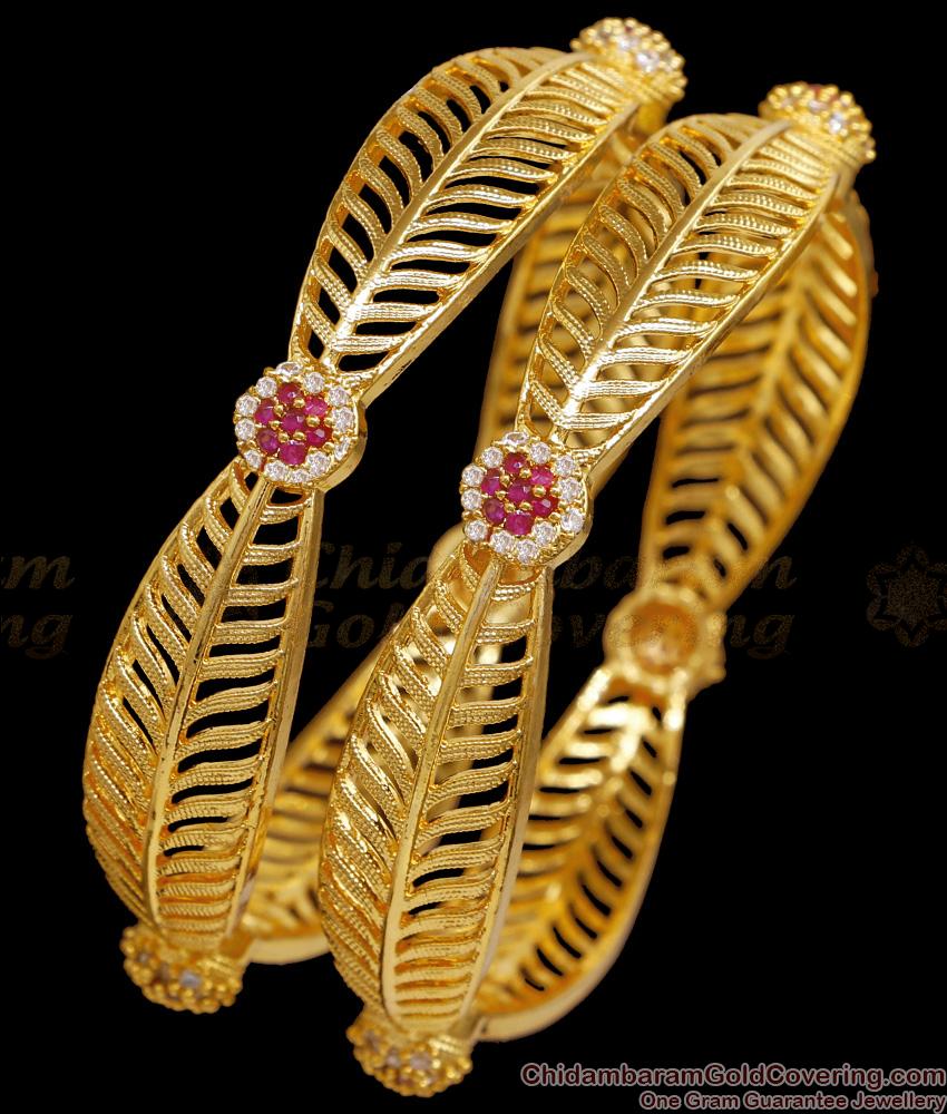 BR2702-2.8 New Arrival Bridal Micro Gold Polish Bangle Floral Design BR2702-2.8 New Arrival Bridal Micro Gold Polish Bangle Floral Design
