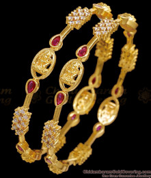 BR2704-2.4 Size Lakshmi Design Gold Imitation Bangle For Women Marriage