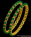 BR2705-2.6 Size Daily Wear Green Crystal Bangle Gold Imitation Jewelry BR2705-2.6 Size Daily Wear Green Crystal Bangle Gold Imitation Jewelry