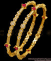 BR2718-2.8 Size High Quality Ad Stone Gold Plated Bangle Collections Online