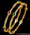 BR2720-2.10 Size Beautiful Kemp Stone Gold Imitation Bangle Droplet Design