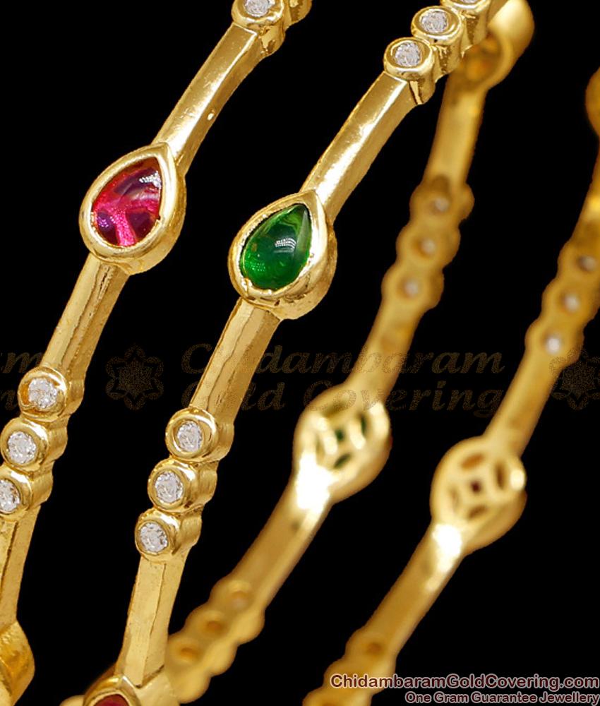 BR2720-2.10 Size Beautiful Kemp Stone Gold Imitation Bangle Droplet Design
