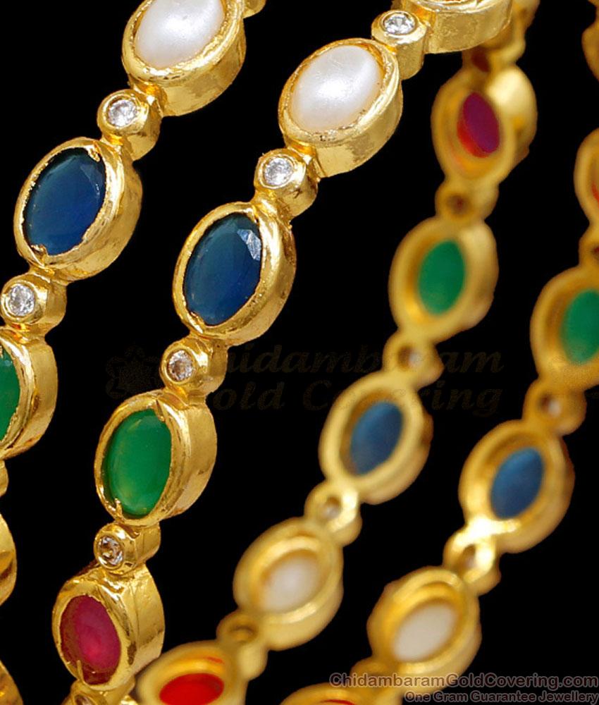 BR2741-2.10 Size Buy Real Gold Tone Navaratna Stone Bangle Design Online BR2741-2.10 Size Buy Real Gold Tone Navaratna Stone Bangle Design Online