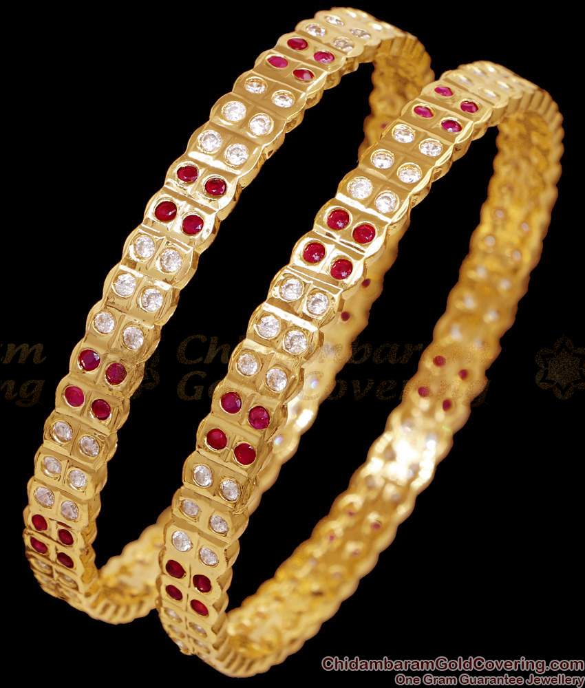 BR2750-2.6 Set Of Two Premium Quality Impon Panchaloha Stone Bangle For Women BR2750-2.6 Set Of Two Premium Quality Impon Panchaloha Stone Bangle For Women