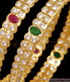 BR2753-2.4 Size Traditional Impon 5 Metal Multi Stone Bangles Shop Online