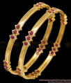 BR2776-2.4 Size Attractive Ruby Stone Impon Gold Bangle Bridal Jewelry BR2776-2.4 Size Attractive Ruby Stone Impon Gold Bangle Bridal Jewelry