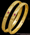BR2795-2.8 Size Beautiful Ruby Stone Flower Design Gold Imitation Bangle For Women BR2795-2.8 Size Beautiful Ruby Stone Flower Design Gold Imitation Bangle For Women