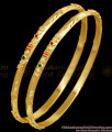 BR2814-2.8 Size Traditional 2 Gram Gold Bangle Meenakari Design Shop Online