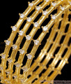 BR2856-2.8 Set Of Four Diamond Studded Gold Plated Bangle For Party Wear