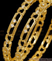 BR2858-2.4 Set Of Two Geometric Design 1 Gram Gold Bangle With Stone BR2858-2.4 Set Of Two Geometric Design 1 Gram Gold Bangle With Stone