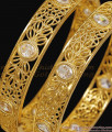 BR2863-2.4 Size Premium Quality 1 Gram Gold Bangle White Stone Design For Wedding BR2863-2.4 Size Premium Quality 1 Gram Gold Bangle White Stone Design For Wedding