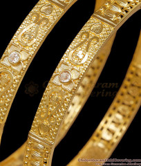 BR2870-2.6 Size Stylish White Stone Gold Bangle Collections BR2870-2.6 Size Stylish White Stone Gold Bangle Collections