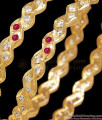 BR2885-2.4 Size Traditional Impon Panchaloha Stone Bangle Online