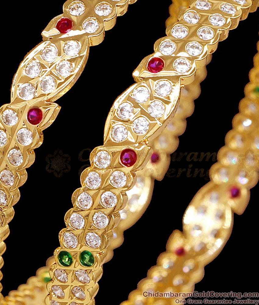 BR2888-2.10 Size South Indian Impon Gold Plated Stone Bangle Online BR2888-2.10 Size South Indian Impon Gold Plated Stone Bangle Online