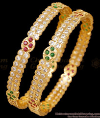 BR2890-2.4 Size Luxurious Real Look Gold Plated Impon Bangles