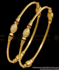 BR2912-2.8 Size Gold Plated Daily Wear Hollow Bangles Meenakari Beads BR2912-2.8 Size Gold Plated Daily Wear Hollow Bangles Meenakari Beads