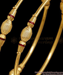 BR2912-2.8 Size Gold Plated Daily Wear Hollow Bangles Meenakari Beads BR2912-2.8 Size Gold Plated Daily Wear Hollow Bangles Meenakari Beads