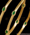 BR2914-2.4 Size Stylish Green Gemstone Gold Imitation Bangle Online BR2914-2.4 Size Stylish Green Gemstone Gold Imitation Bangle Online