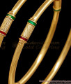 BR2917-2.6 Size Regular Use 1 Gram Gold Pipe Bangle Enamel Design BR2917-2.6 Size Regular Use 1 Gram Gold Pipe Bangle Enamel Design