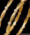 BR2918-2.4 Size Elegant One Gram Gold Ad Stone Daily Wear Bangles BR2918-2.4 Size Elegant One Gram Gold Ad Stone Daily Wear Bangles