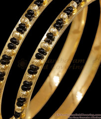BR2927-2.6 Size Traditional Black And Golden Beads Daily Wear Bangle BR2927-2.6 Size Traditional Black And Golden Beads Daily Wear Bangle