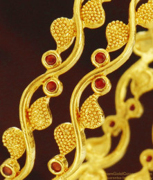 BS074-2.4 Size Grand Bridal Design Stone Bangles For Marriage