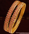 BS078-2.6 Size Full Cubic Ruby Impon Bridal Set Gold Bangles BS078-2.6 Size Full Cubic Ruby Impon Bridal Set Gold Bangles