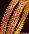 BS078-2.6 Size Full Cubic Ruby Impon Bridal Set Gold Bangles BS078-2.6 Size Full Cubic Ruby Impon Bridal Set Gold Bangles