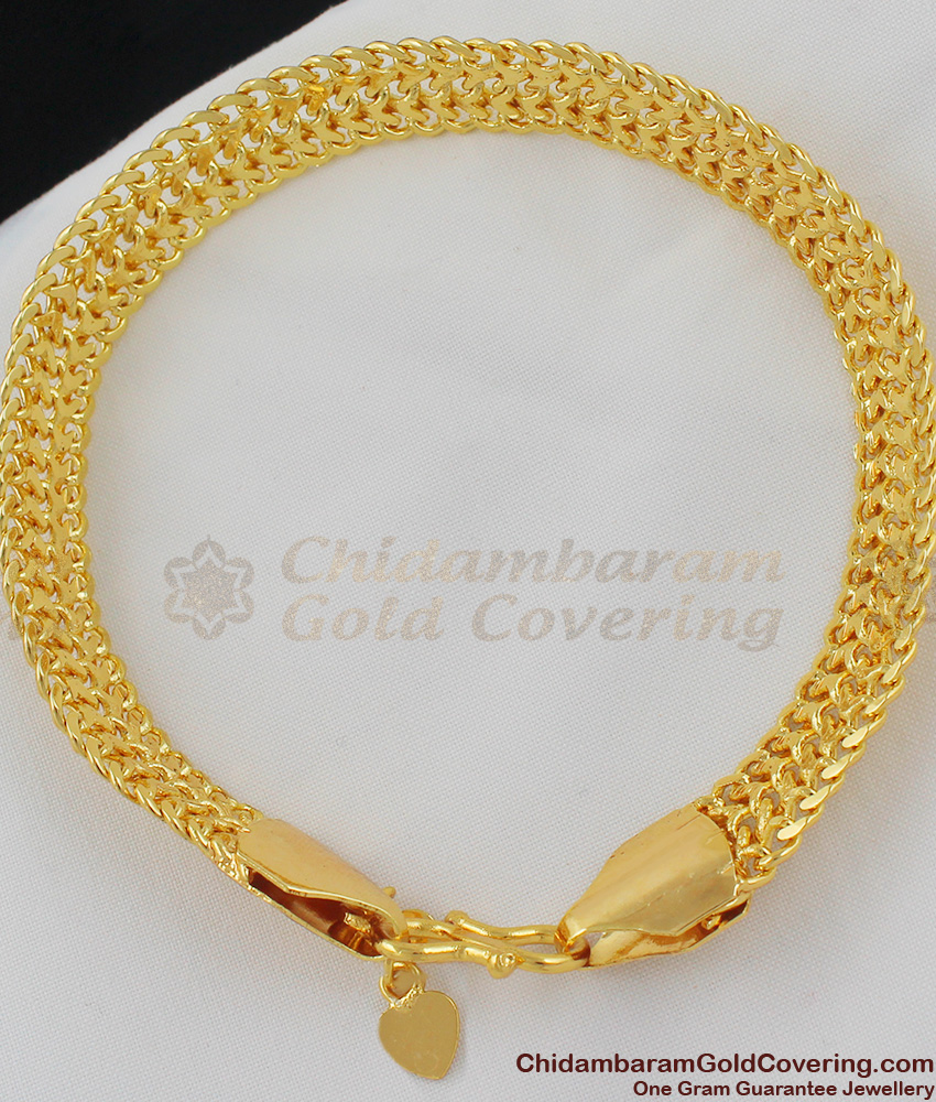 Traditional Thick Gold Design Mens Bracelet Online BRAC036