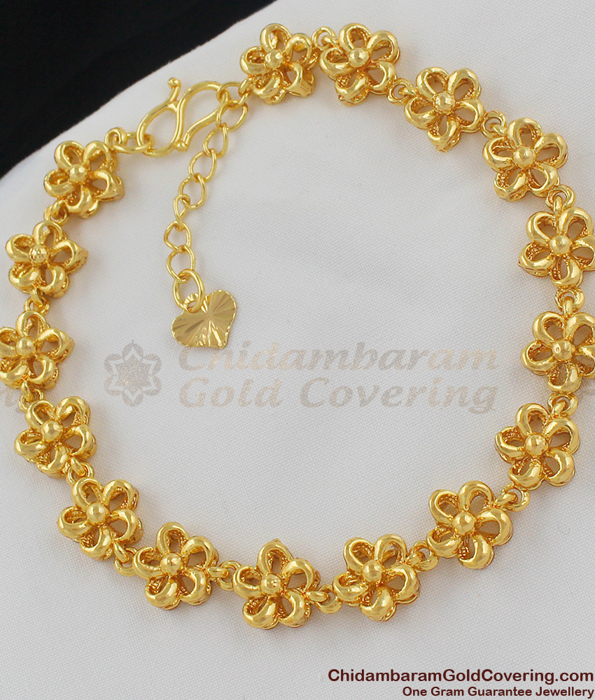Unique Gold Pattern Flower Design Women Bracelet BRAC038