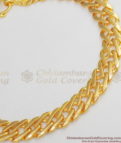 Men's Heavy Gold Nugget Style 14k Yellow Gold Bracelet 123 grams 10