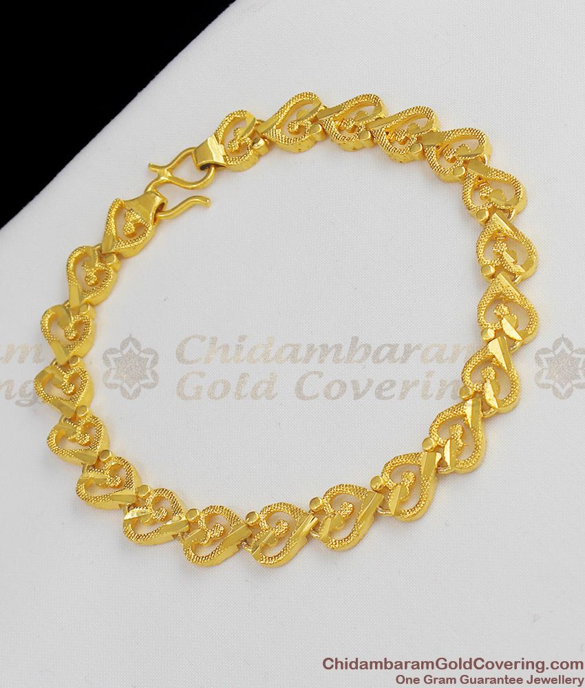 Attractive Heart Model Thick Gold bracelet Imitation Jewellery For Ladies BRAC050