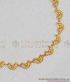 Thin Fancy Heart Design Light Weight Gold Bracelet For Daily Wear BRAC088