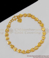 Lovers Special Gift Heart Model Bracelet One Gram Gold Jewelry BRAC099