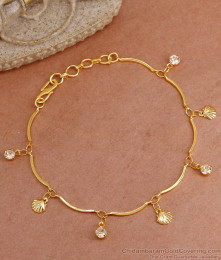 Office Wear Hanging Stone Charms Gold Plated Bracelet Design BRAC1007