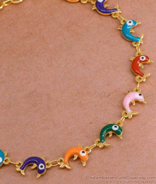 Teen Trend Dolphins Design 1 Gram Gold Bracelet For Girls BRAC1009