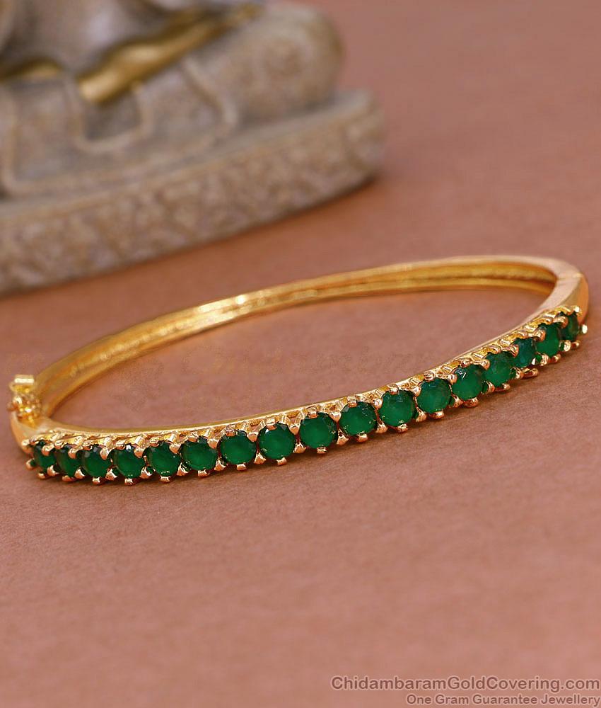 Buy Latest Emerald Stone Gold Plated Bracelet Design Online BRAC1012 Buy Latest Emerald Stone Gold Plated Bracelet Design Online BRAC1012