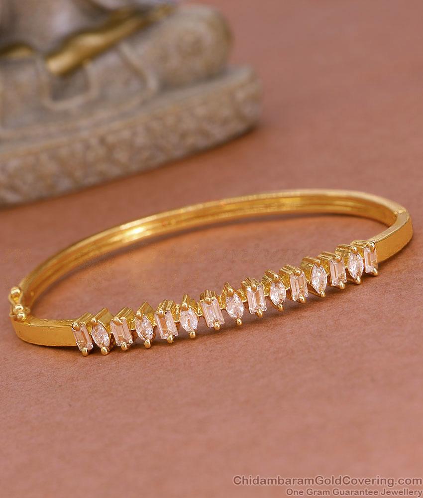 Beautiful White Diamond Gold Plated Bracelet Design Online BRAC1013 Beautiful White Diamond Gold Plated Bracelet Design Online BRAC1013
