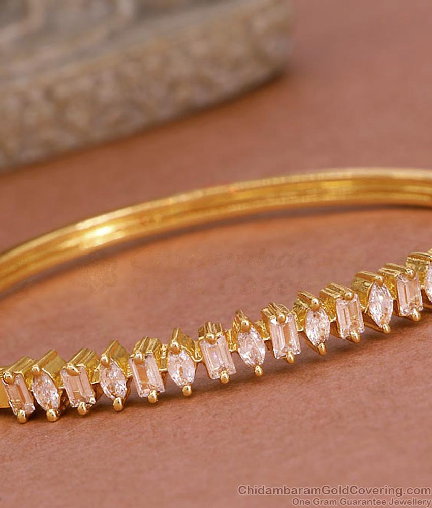Beautiful White Diamond Gold Plated Bracelet Design Online BRAC1013 Beautiful White Diamond Gold Plated Bracelet Design Online BRAC1013