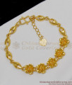 High On Fashion Sunflower Design Real Gold Bracelet Bridal Design BRAC102